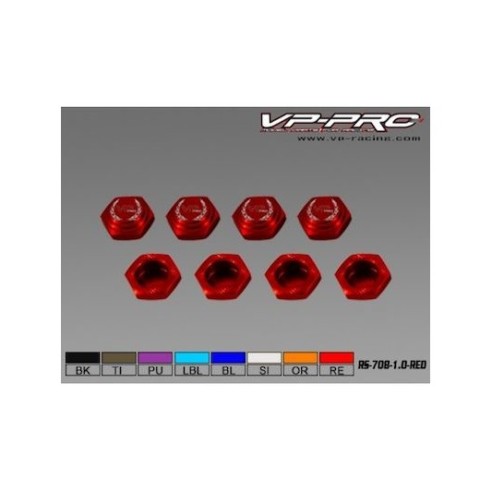 VP-Pro - Dado Ruota chiuso 17mm x1 (Pz.4) Red