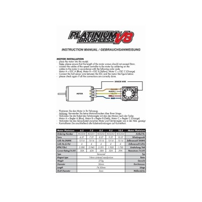 Robitronic - 	Motore Brushless Platinium  1/8 9.5 T