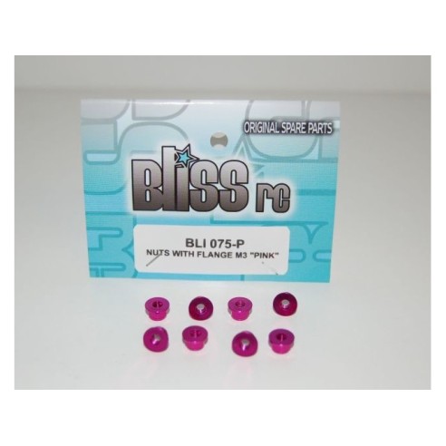 BlissRC - Dado autobloccante M3 Flangiato Pink (Pz.8)