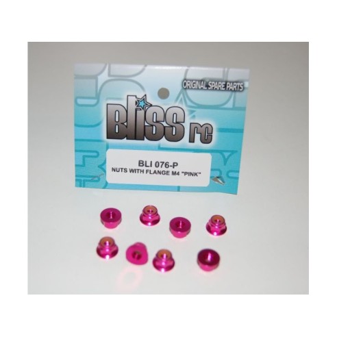 BlissRC - Dado autobloccante M4 Flangiato Pink (Pz.8)