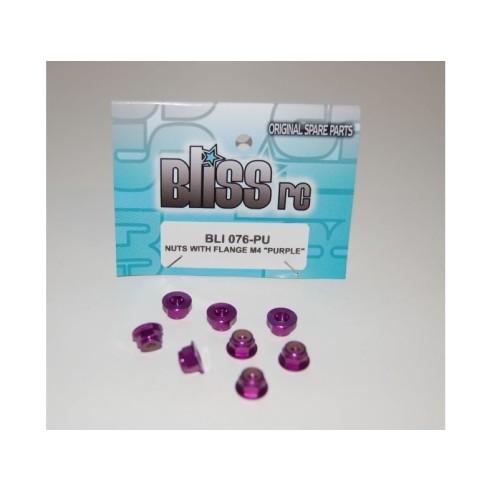 BlissRC - Dado autobloccante M4 Flangiato Viola (Pz.8)