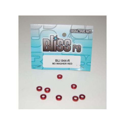 BlissRC -  Rondella Conica 3mm Rossa (Pz.8)