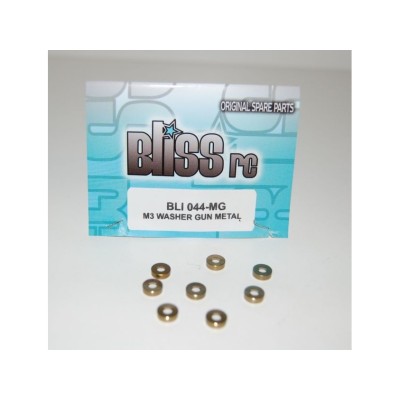 BlissRC -  Rondella Conica 3mm Gun Metal (Pz.8)