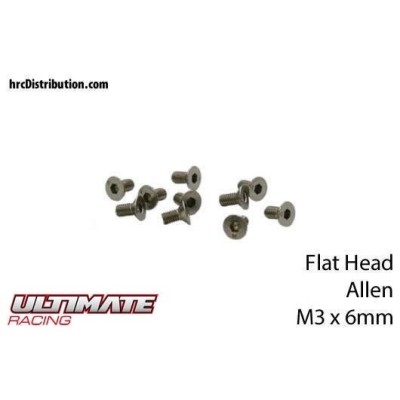 ULTIMATE RACING - Viti  Testa Svasata Hex  M3 x 6mm (10 pz.)