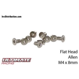 ULTIMATE RACING - Viti  Testa Svasata Hex  M4 x 8mm (10 pz.)