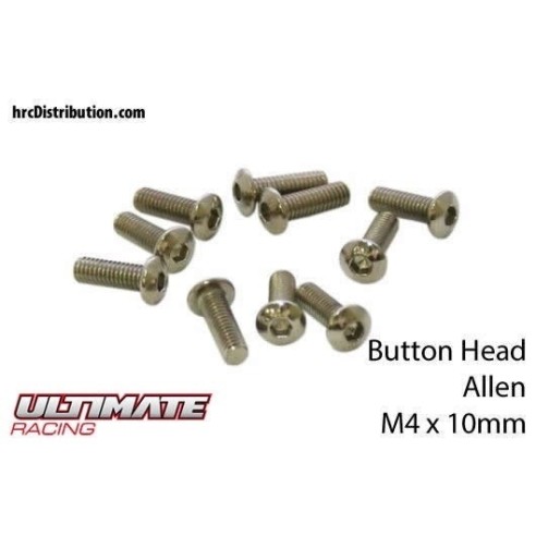 ULTIMATE RACING - Viti  Testa Bombata Hex  M4 x 10mm (10 pz.)