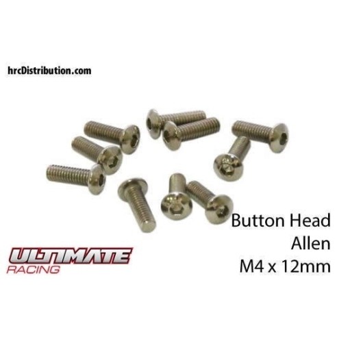 ULTIMATE RACING - Viti  Testa Bombata Hex  M4 x 12mm (10 pz.)