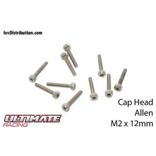 ULTIMATE RACING - Viti  Testa Cilindrica Hex  M2 x 12mm (10 pz.)