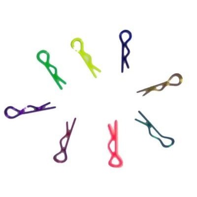 Paruamodel - Clips carrozzeria per modelli 1:10 colorati, 5 Pz.