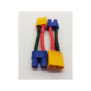 Cavo adatt. EC3 maschio XT60 femmina 14AWG 4cm