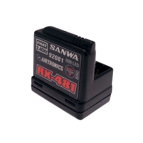 Sanwa - RX-481 2.4GHz FH3 / FH4T Ricevitore 4 canali con antenna incorporata 107A41251A