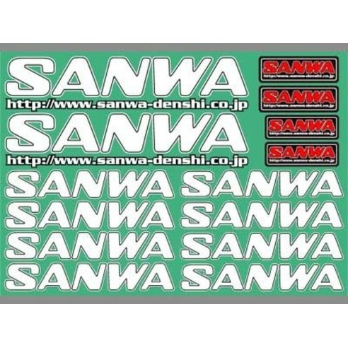 SANWA - Decal Sheet - 235x165mm - WHITE 107A90532A