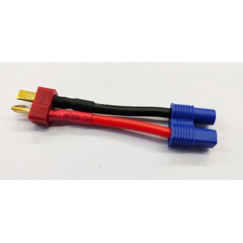 Cavo adattatore Deans maschio EC3 femmina 14AWG 4cm