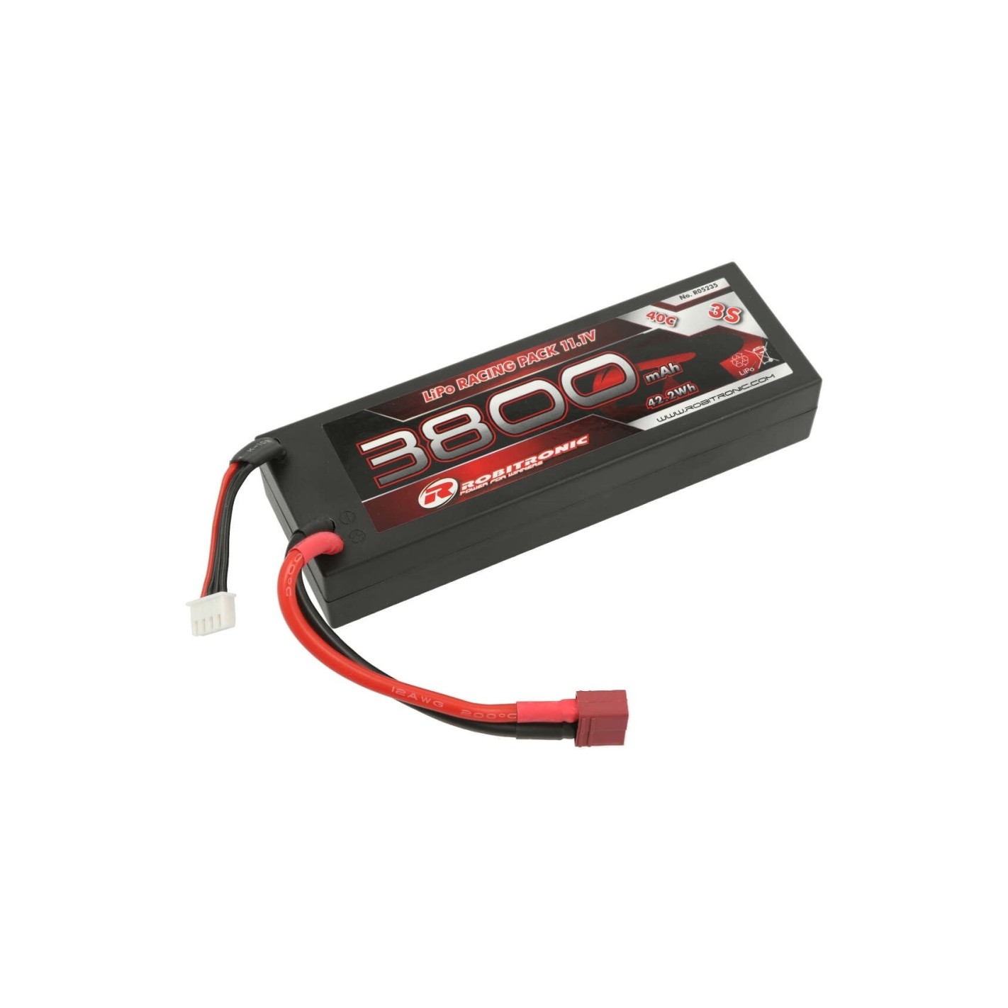 Batteria LiPo E-flite 11.1V 450mAh 3S 50C Con Connettore JST - Per Aerei E Droni RC