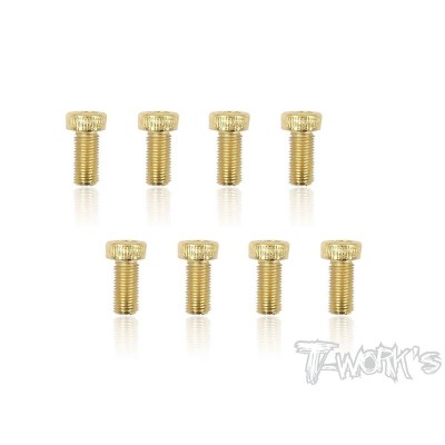 Viti 4x10mm Testa Cilindro  Acciaio GOLD (Pz.8)