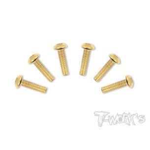 Viti 4x16mm Testa Bottone Acciaio Gold (6pz )