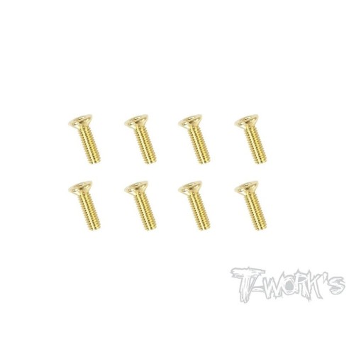 T-WORK'S  VITI 2.5x10mm SVASATE ACCIAO GOLD 8pz GSS2510C