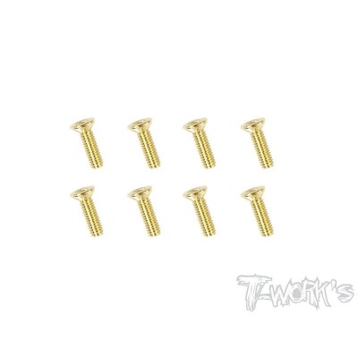 T-WORK'S  VITI 2.5x10mm SVASATE ACCIAO GOLD 8pz GSS2510C