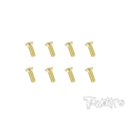 T-WORK'S-4x10mm VITI SVASATE ACCIAO GOLD 10pz GSS410C