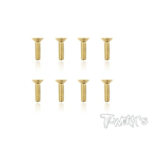 T-WORK'S-4x14mm VITI SVASATE ACCIAO GOLD 8pz GSS414C