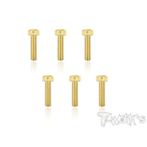 T-WORK'S-4x16mm VITI TESTA CILINDRO ACCIAO GOLD 6 GSS416H