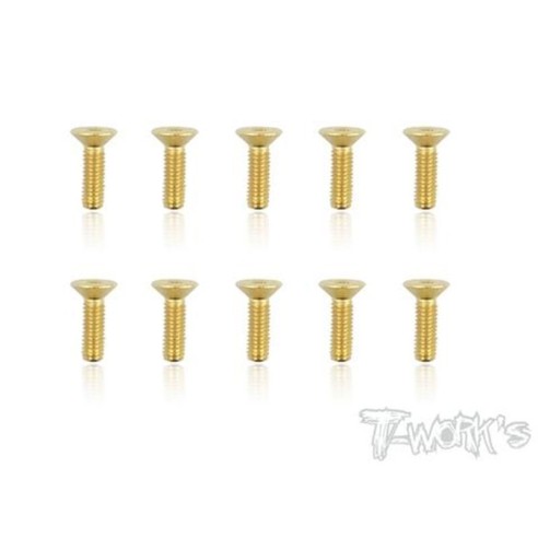 T-WORK'S-3x12mm VITI SVASATE ACCIAO GOLD 10pz GSS312C