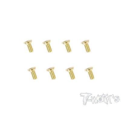 T-WORK'S-2.5x6mm VITI SVASATE ACCIAO GOLD 8pz GSS2506C