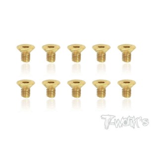 T-WORK'S-3x5mm VITI SVASATE ACCIAO GOLD 10pz GSS305C