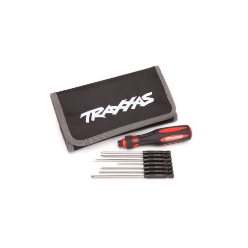 Traxxas -Kit Utensili Premium 7pz con innesto da 1/4,incluso manico e astuccio