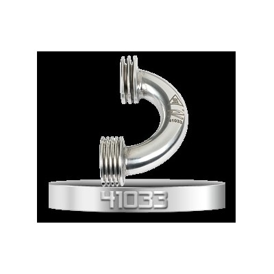 Novarossi 41033 Kit Collettore Lucido 2Anelli Curvo Ø16/13mm. Più corto di 3mm rispetto al 41021