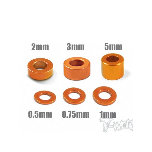 T-WORK'S RONDELLE ORANGE 3mm 05/075/1/2/3/5mm 24pz TA012O