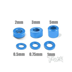 T-WORK'S RONDELLE BLU 3mm 05/075/1/2/3/5mm 24pz TW-TA012TB