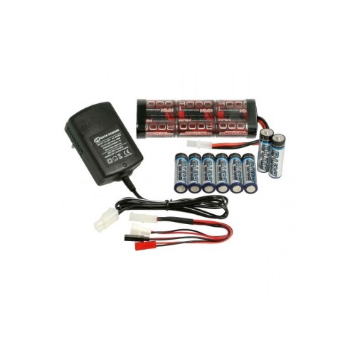 Robitronic -  Eletro Starter Kit (batteria 7,2 Ni-MH -3000 Mah - caricabatterie - 8 stilo)