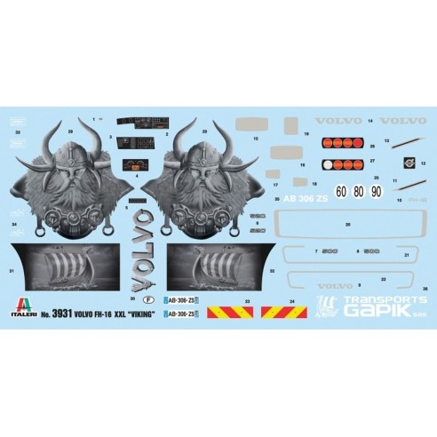 Italeri - VOLVO FH16 XXL VIKING 1 : 24 Kit di Montaggio 3931