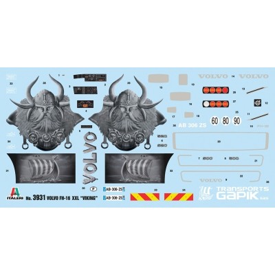Italeri - VOLVO FH16 XXL VIKING 1 : 24 Kit di Montaggio 3931