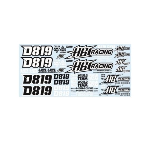 HB RACING DECAL 819 204451