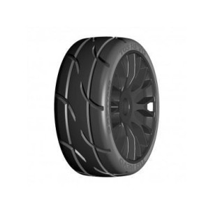 GRP T03 REVO - XM2 SuperSoft - Montata su Nuovo Cerchio 20 Raggi FLEX Nero 1:8 GT 1 Paio