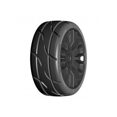 GRP T03 REVO - XM2 SuperSoft - Montata su Nuovo Cerchio 20 Raggi FLEX Nero 1:8 GT 1 Paio