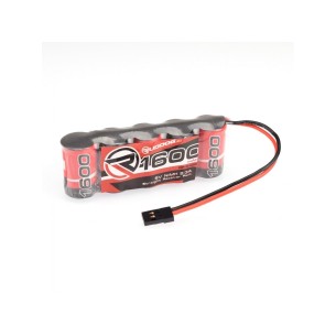 RUDDOG 1600mAh 6.0V NiMH 2/3A Straight Receiver Pack
