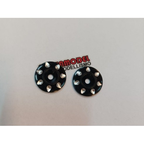 Bliss Rondelle in Alluminio Ferma Alettone 1/8 (Pz.2) Black