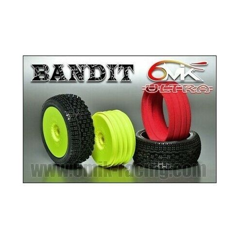 6MIK - Coppia gomme 1:8 Buggy BANDIT 0/18 Soft non incollate su cerchio  (2)