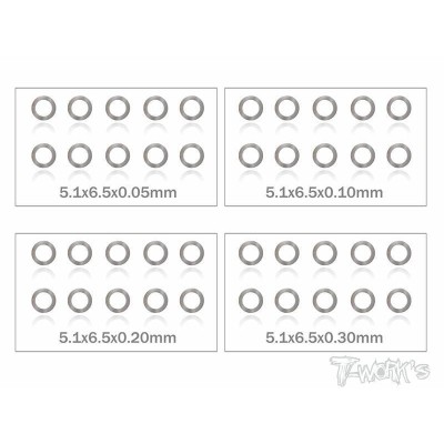 T-WORK'S SET RASAMENTI 5mm 005/01/02/03mm 10cad