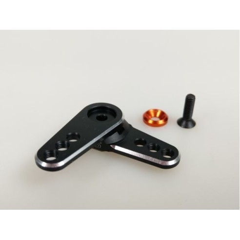 Bliss rc - Squadretta Servocomando in Alluminio 3 Fori (23T) Nera Per Sanwa  3 in 1