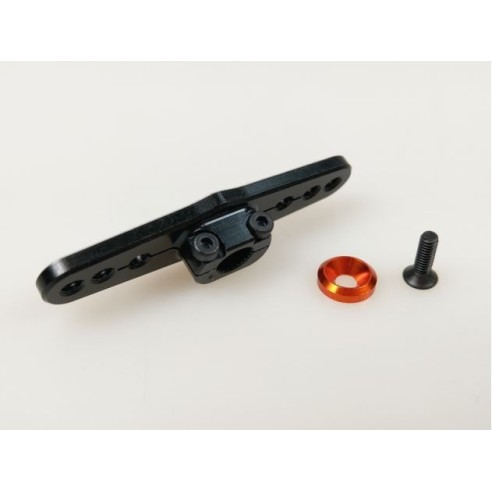 Bliss rc - Squadretta Servocomando Per Modelli 1/10 1/8  in Alluminio CNC 2 Fori  Vite M3X8 (23T) Nera