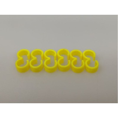 Clips per tubi miscela Confezione da  6 Pezzi Giallo Fluo