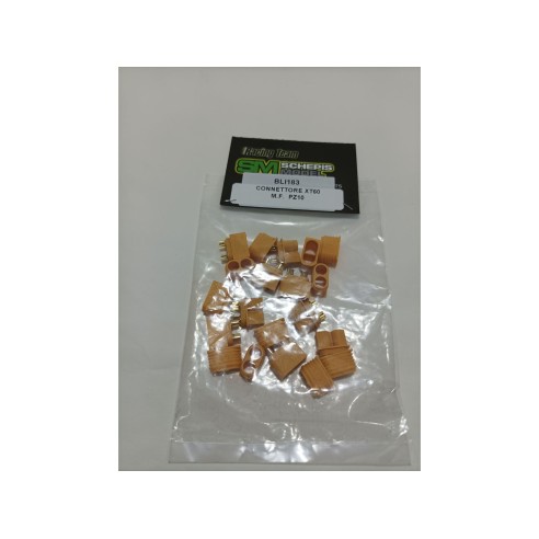 Connettori XT60  5 Pezzi Maschio piu 5 Pezzi Femmina (10 Pezzi )