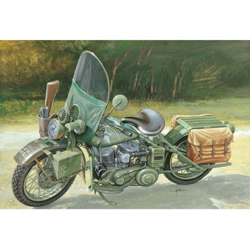 Italeri 7401 WLA 750 U.S. Motorcycle Scala 1 : 9(Kit di Montaggio plastica )