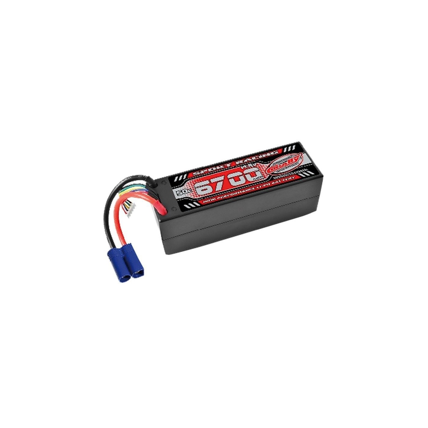 GXDZP Batteria Lipo 4S 14.8V 6200mAh 120C Con Spina EC5 - Custodia Rigida Per Auto E Camion RC 1/10 1/8