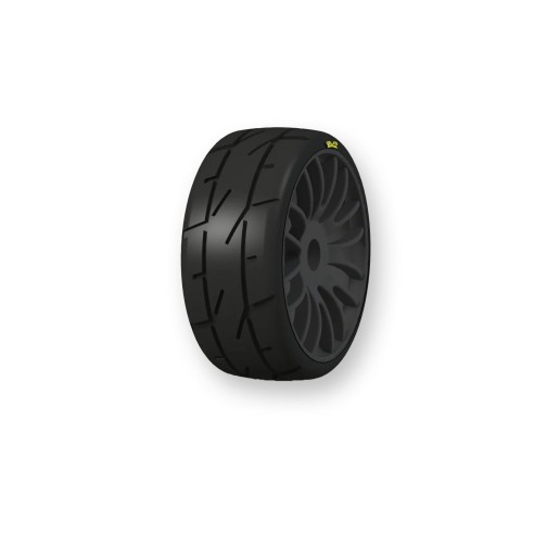 Coppia Gomme PMT Rally 18-Q1B1 Mescola Super Soft Rubber Cerchio nero