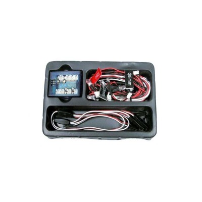 Kit luci rally - 12 LUCI CON CABLAGGI E CENTRALINA INCLUSA Adattabile a qualsiasi modello 1:10